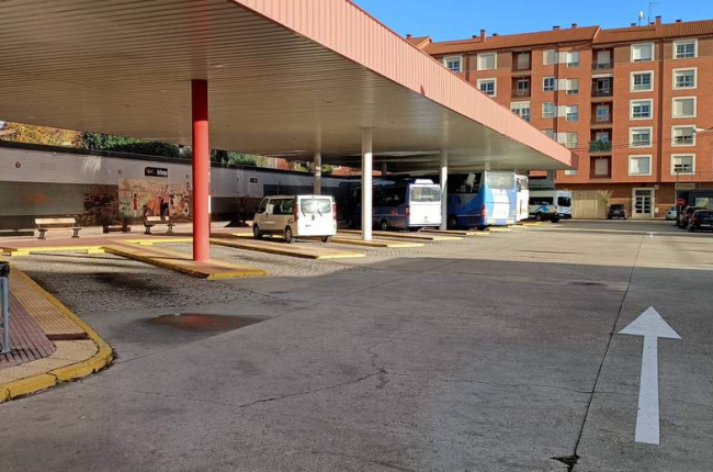 Imagen de la estación de autobuses de Astorga. DL