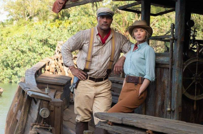Dwayne Johnson y Emily Blunt protagonizan ‘Jungle cruise’. DISNEY