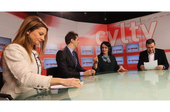 Marisa Vázquez, Miguel Ángel Blanco, María Teresa Mata y Juan Carlos Franco en el programa La Tertulia de este jueves. ANA F. BARREDO