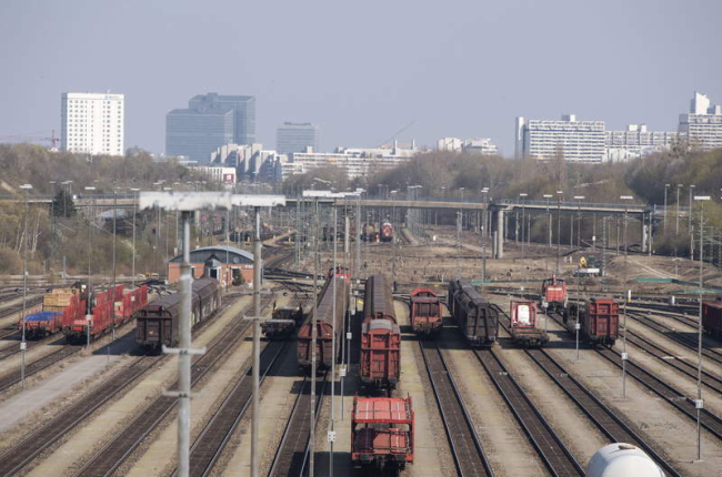 Terminal ferroviaria de mercancías en la ciudad alemana de Munich. LUKAS BARTH-TUTTAS