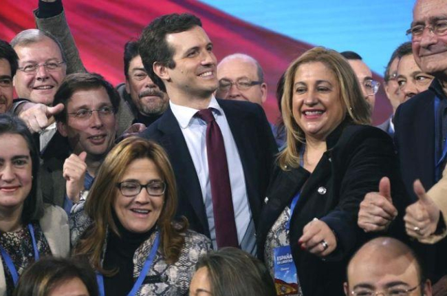Pablo Casado durante la convención nacional del PP, en enero del presente año.