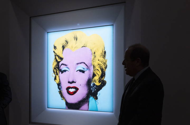 El icónico retrato de Marilyn Monroe se subasta. JUSTIN LANE