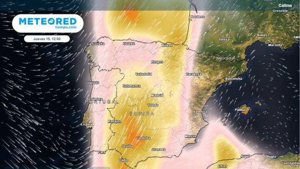 Imagen de la Dana que se aproxima a España.