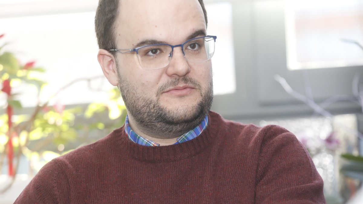 Iván Martínez-Valbuena, durante la entrevista con Diario de Leòn.