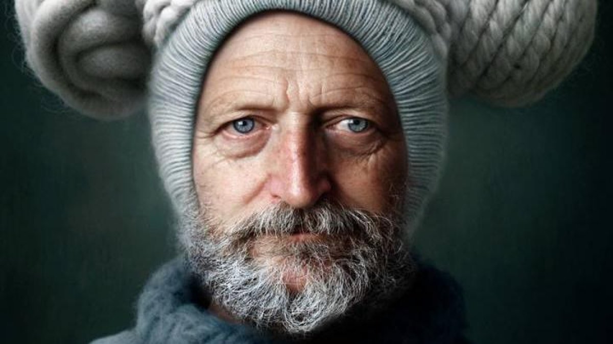 Uno de los retratos de la exposición de Ármaga.