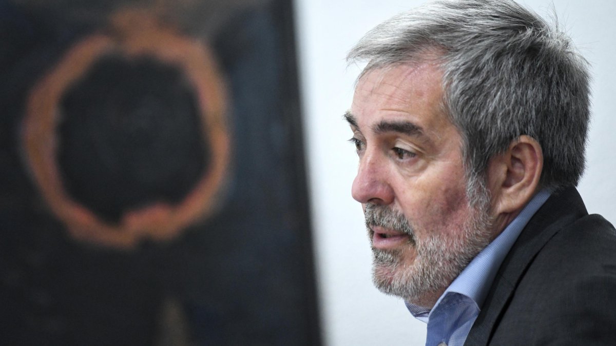 El presidente de Canarias, Fernando Clavijo, durante la comparecencia ante los medios de comunicación, en la Sede de la Delegación del Gobierno de Canarias, a 17 de septiembre de 2024, en Madrid (España). EUROPA PRESS
