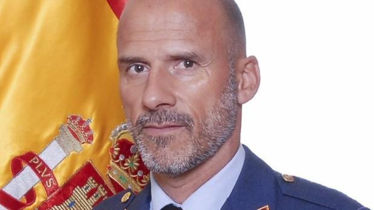 El teniente coronel Pablo Estrada, fallecido en el accidente de un caza F18 en Teruel.