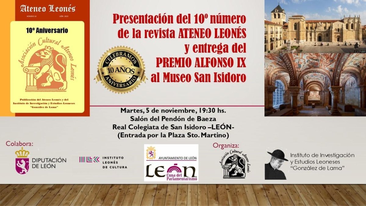 Cartel del acto del décimo aniversario.