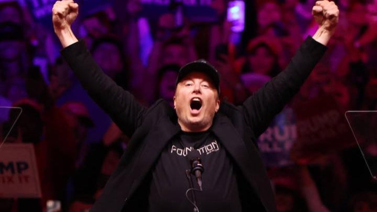 Elon Musk durante la campaña.