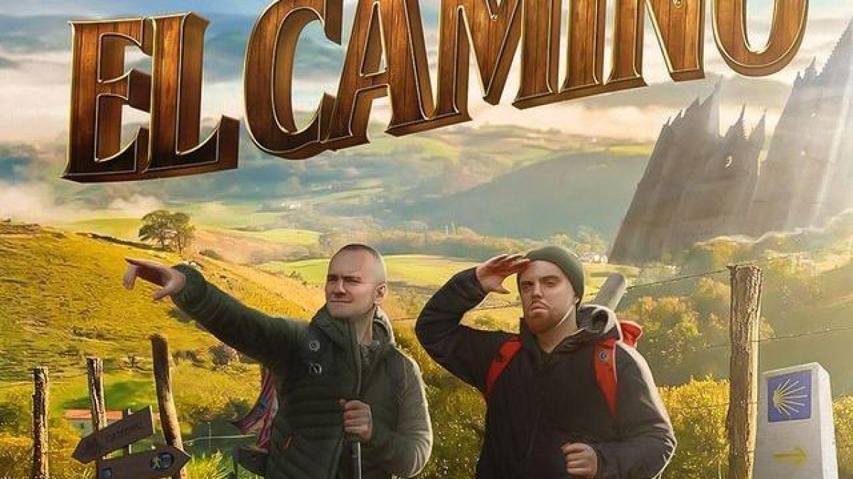 Cartel promocional de El Camino, protagonizado por Ibai Llanos y el Xokas.