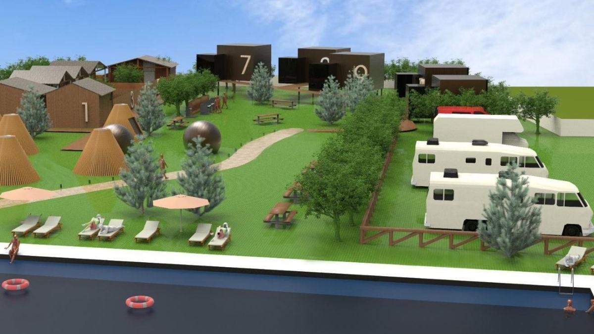 Imagen del proyecto inicial del cámping municipal de Santa María. dl