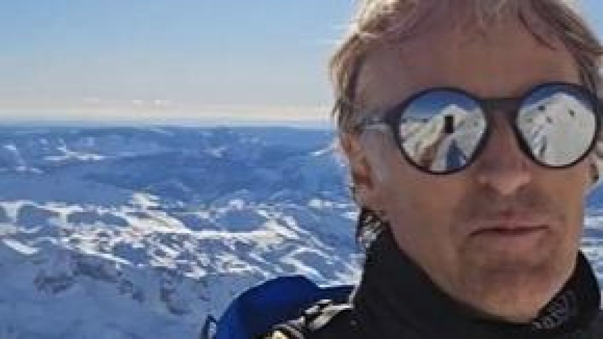 Jesús Calleja, en Peña Ubiña.