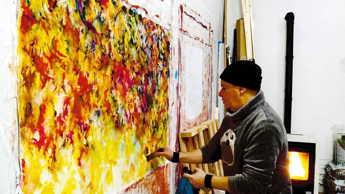 El artista Juan Rafael.