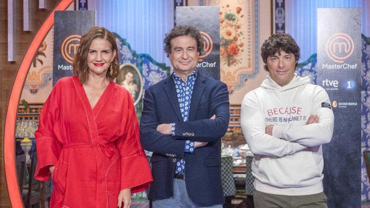 Los jueces de MasterChef, Pepe Rodríguez, Samantha Vallejo-Nágera y Jordi Cruz.