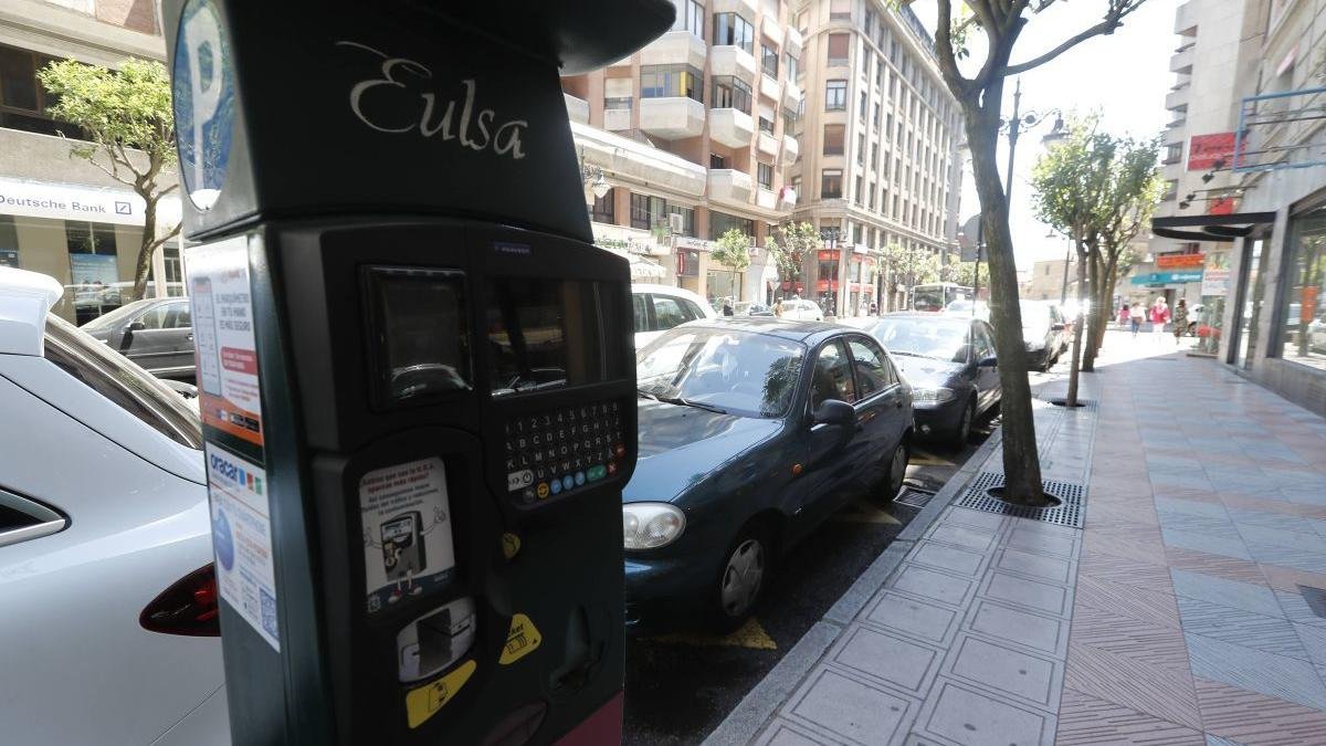 Parquímetro de la ORA en el centro de la capital. RAMIRO