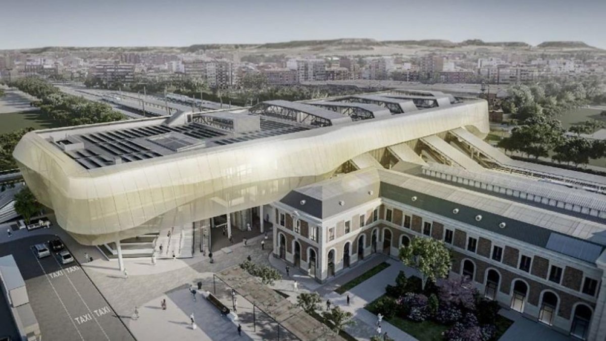 Recreación de la futura estación de Valladolid.