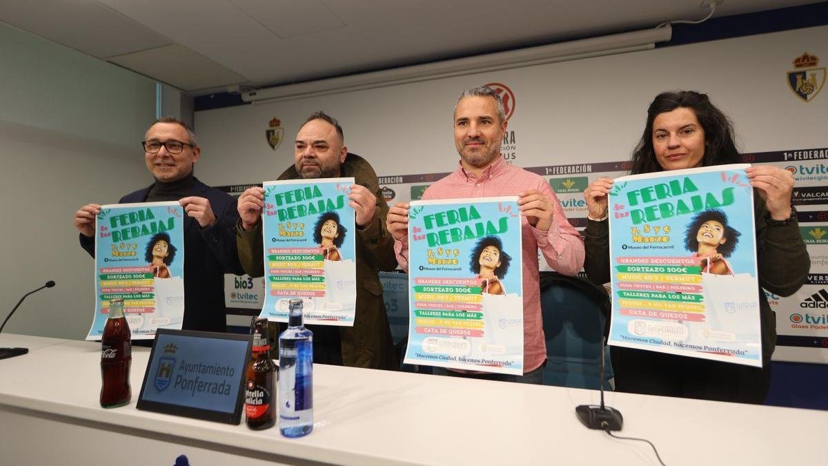 Presentación de la Feria, este martes, en la sala de prensa de la Ponferradina.