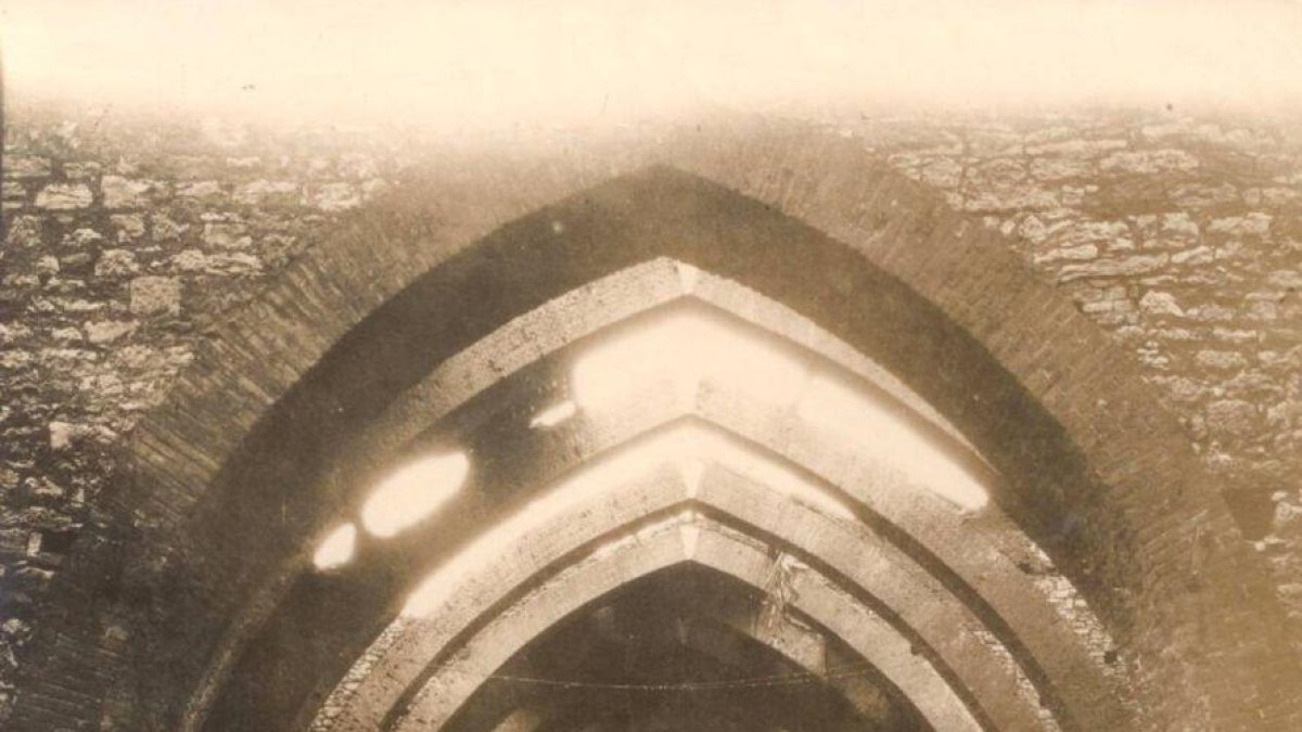 Imagen antigua de la sala de laminación de la Ferrería de San Blas.