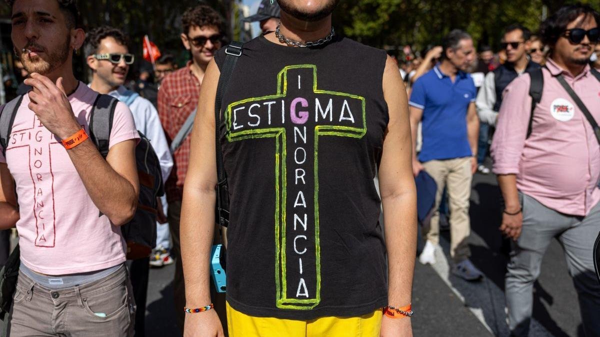 Una marcha contra el estigma del VIH.