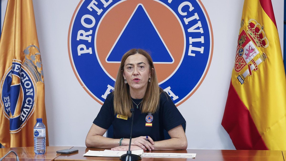 La directora general de Protección Civil, Virginia Barcones, comparece tras la reunión del CECOD para informar sobre los incendios activos en España.