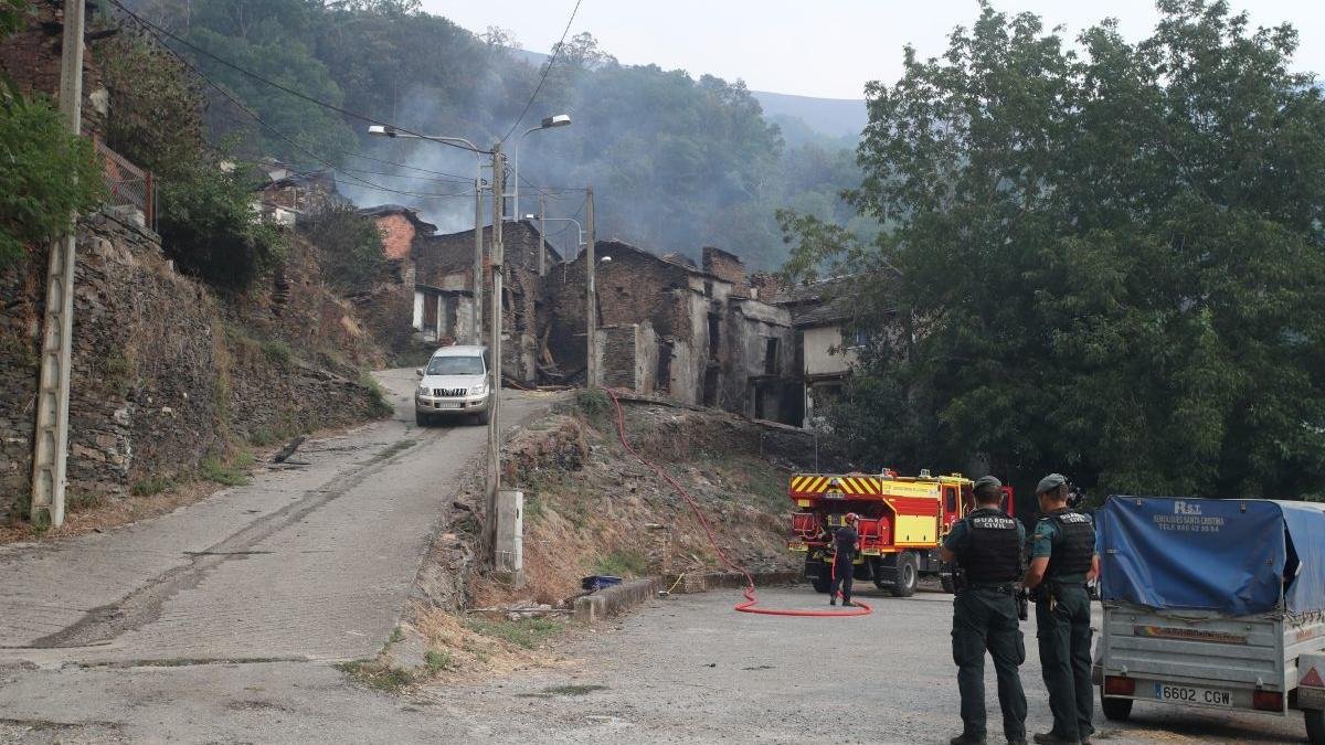 Imagen de agosto del incendio en Lusío.