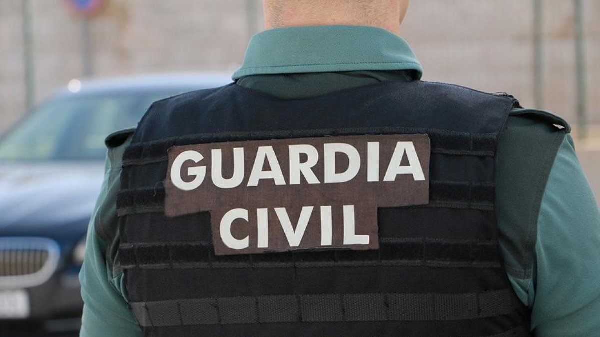 Un agente de la Guardia Civil, de espalda.