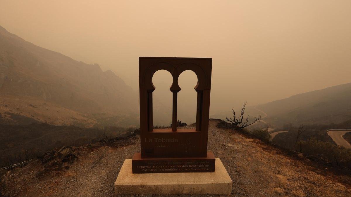 La Tebaida afectada por el incendio.