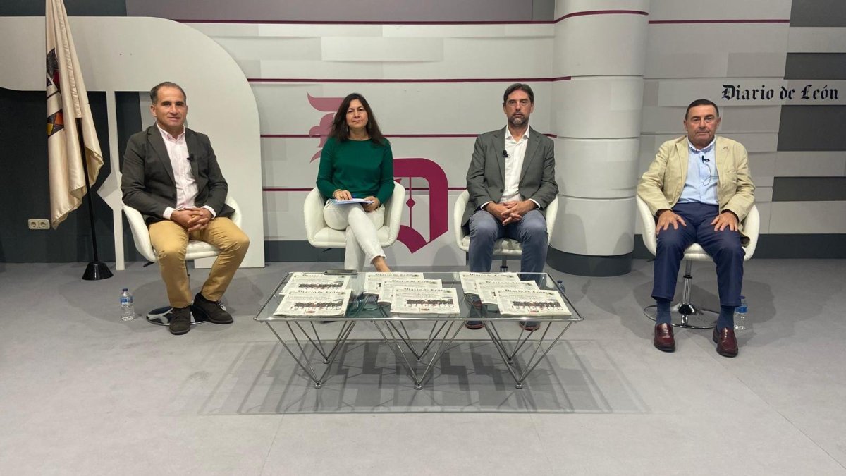 David González, Pilar Infiesta, Jorge García y Enrique Busto, durante la mesa redonda