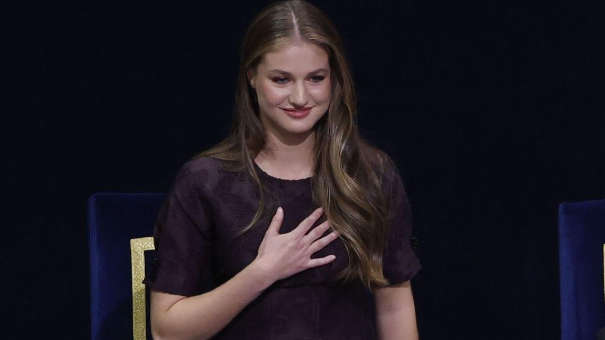 La princesa Leonor, en la entrega de los premios Princesa de Asturias.