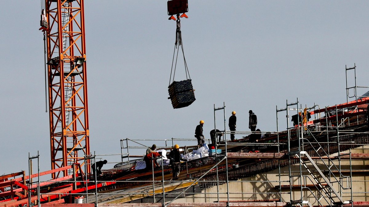 Construcción de un edificio en Berlín.