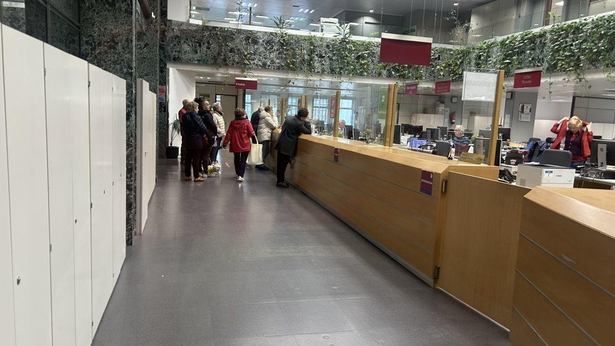 El mostrador de la segunda planta del consistorio de Ordoño II, este martes.