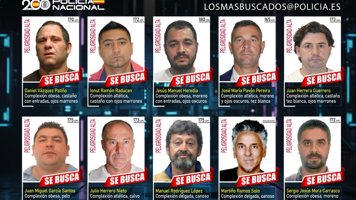 Imágenes de los prófugos.