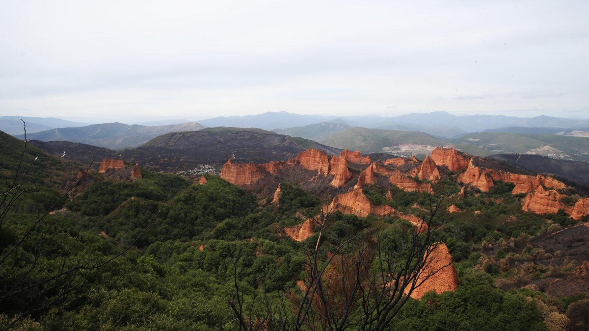 Imagen de Las Médulas tras los incendios.