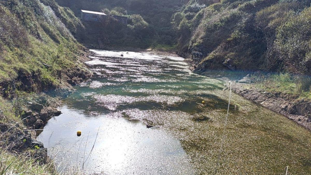 La balsa de Berbes donde se han encontrado los coches y se buscará a Mari Trini (foto de arriba) y su hija Beatriz.