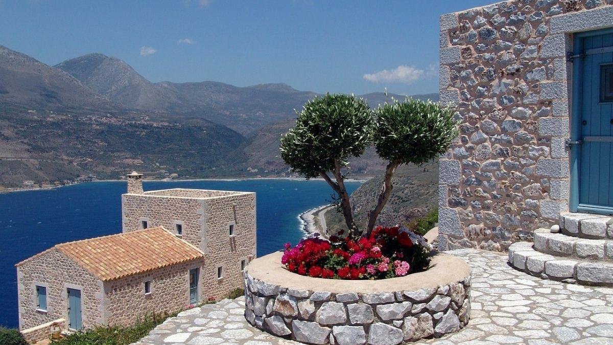 Imagen de la isla de Mani, en Grecia.