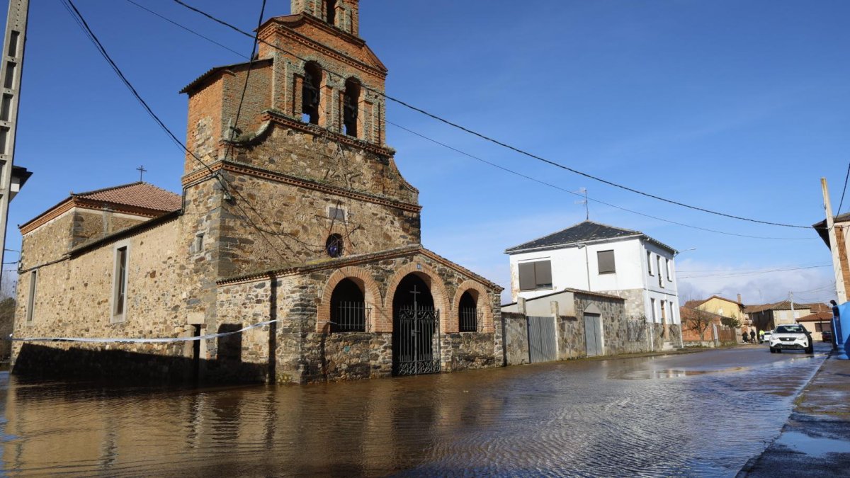 El río Tuerto, desbordado