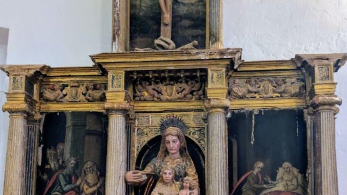 Detalle del retablo Santa Generación siglo XVI.