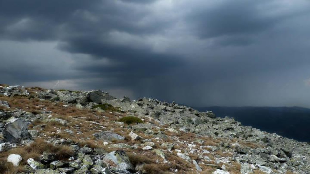 Nubes en la provincia de León.