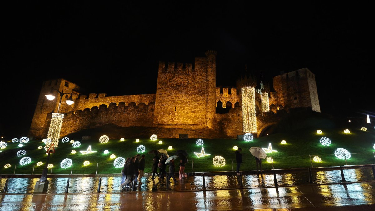 La iluminación del año pasado en en el Castillo de los Templarios