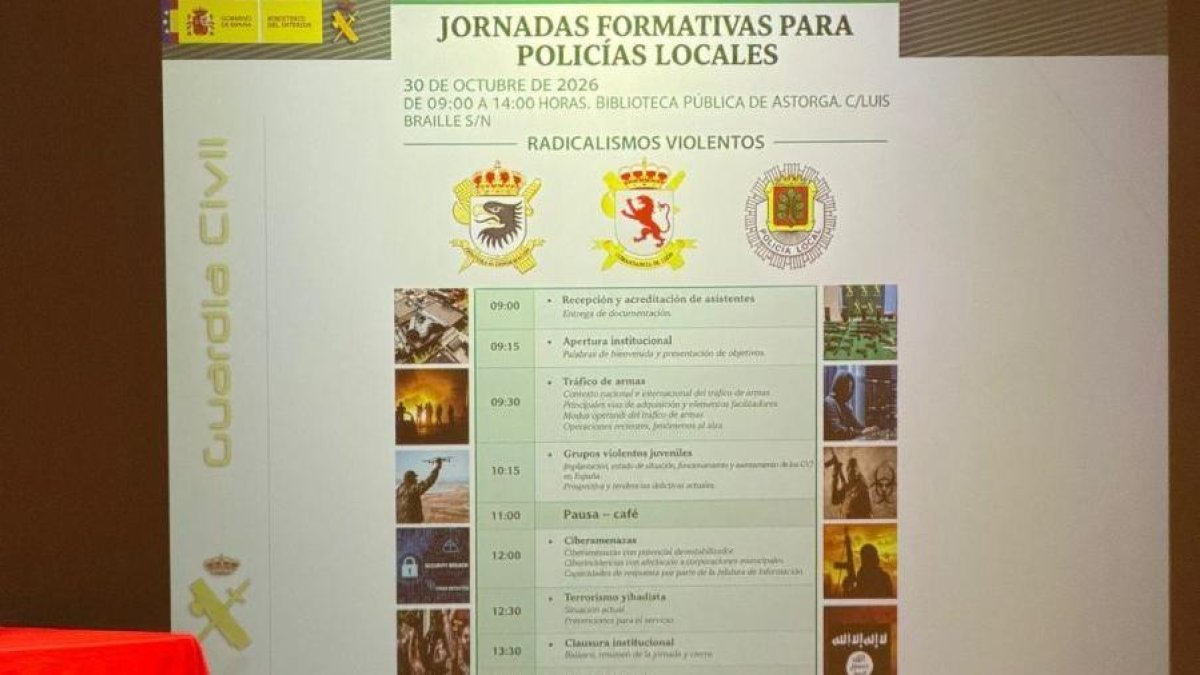 Los policías locales analizan en Astorga la violencia radical juvenil