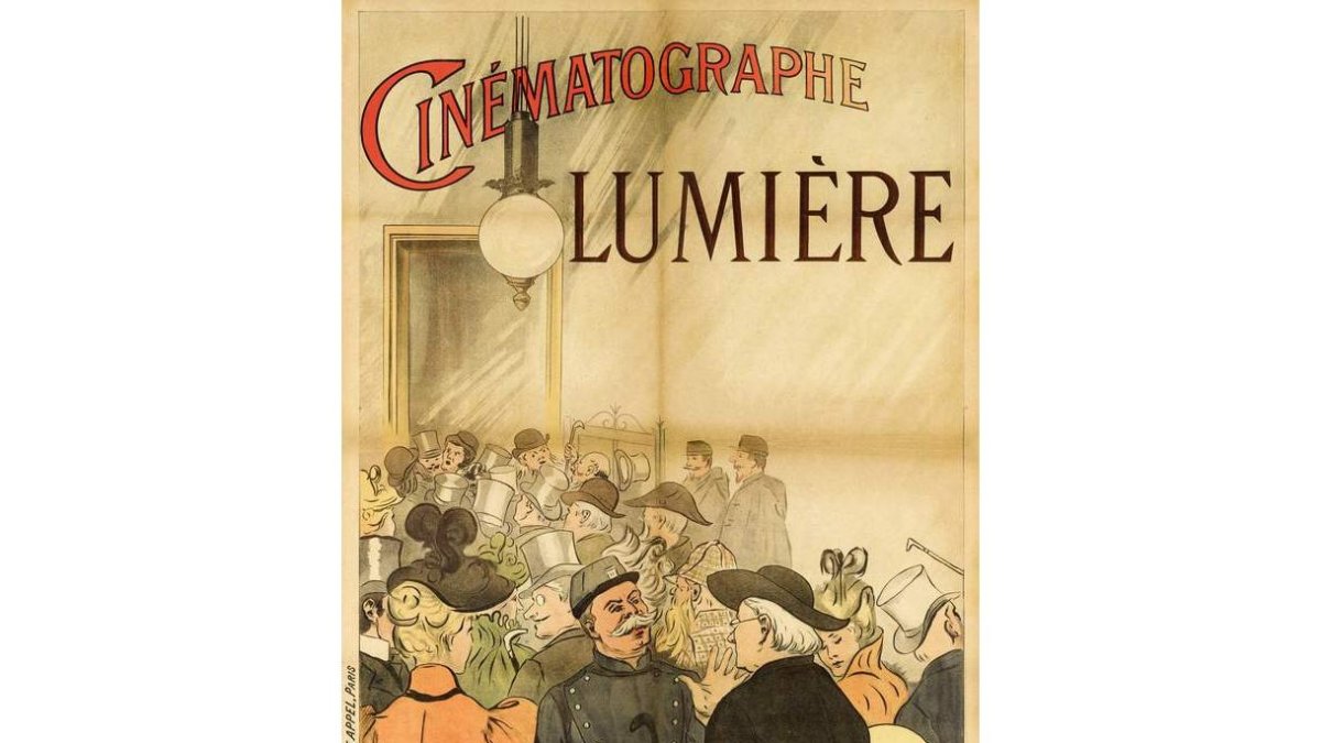 El cartel realizado en 1896 para promocionar el cine de los hermanos Lumière. EFE