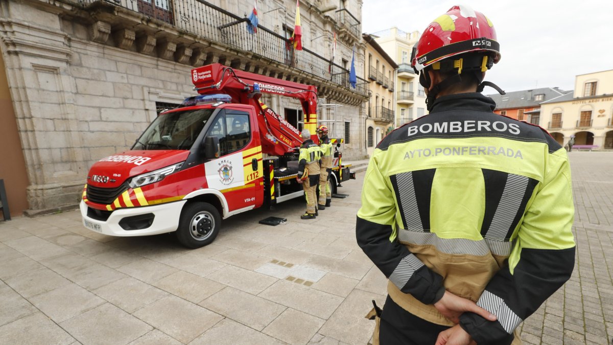 Imagen de archivo de los Bomberos de Ponferrada. L. DE LA MATA