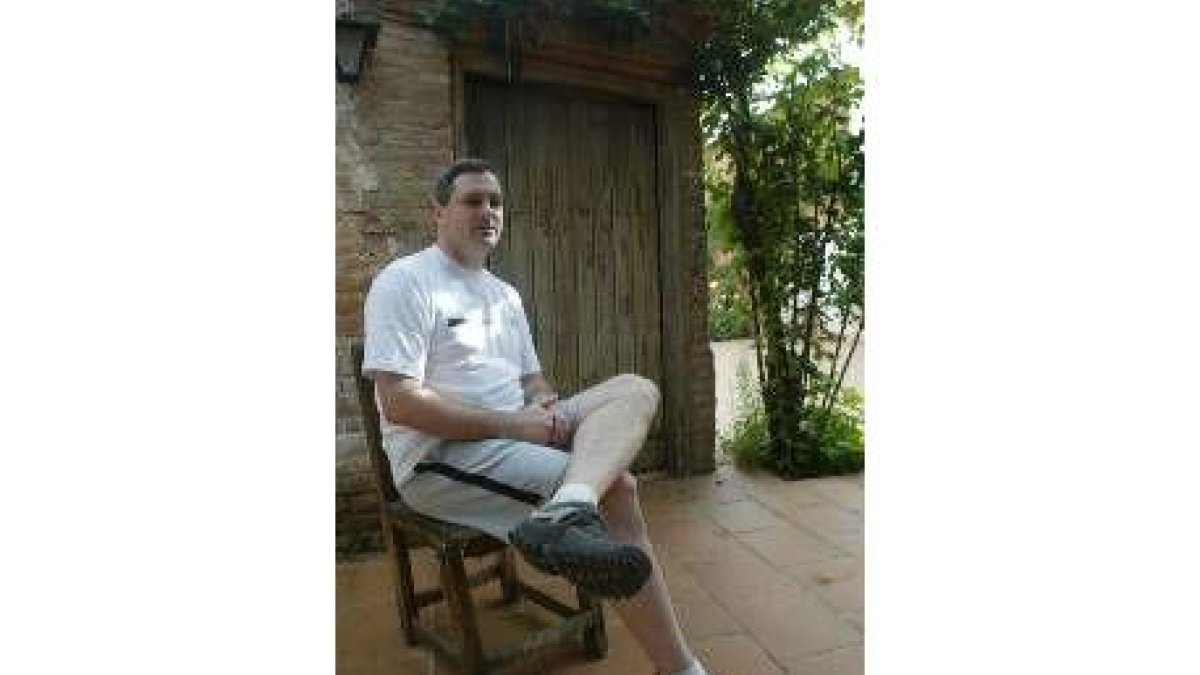 Bill Griffin, ayer, en Toral de los Guzmanes, momentos antes del coloquio sobre programación «.net»