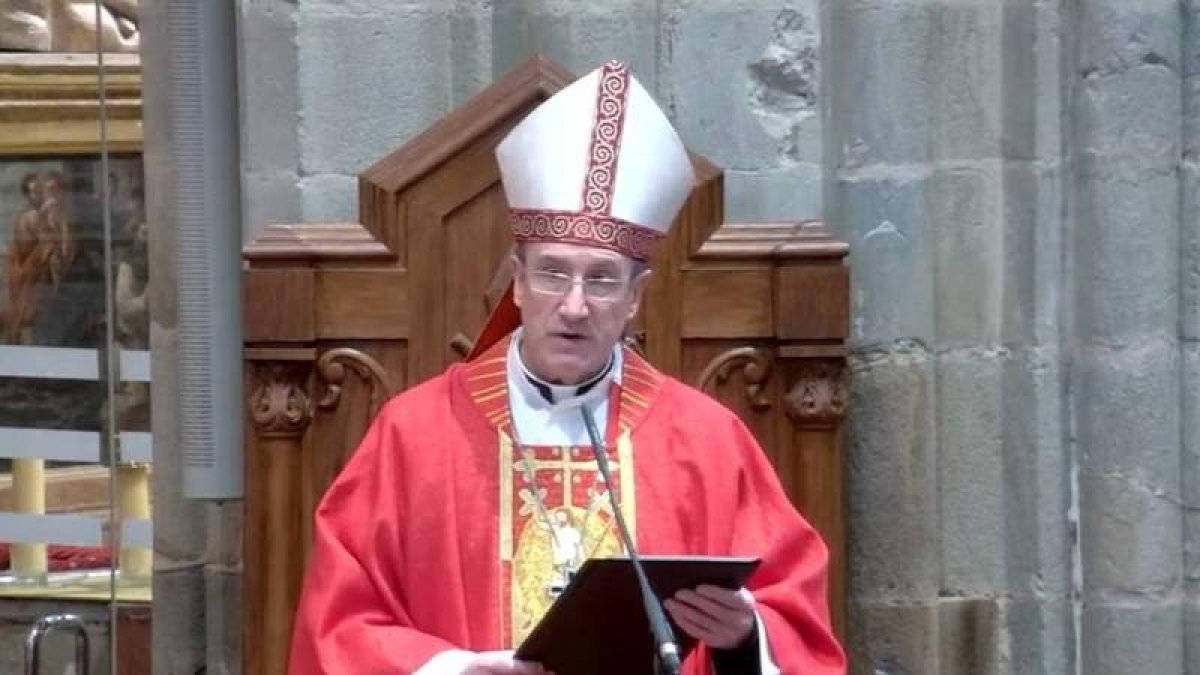 Jesús Fernández, en el acto de ayer. OBISPADO DE ASTORGA