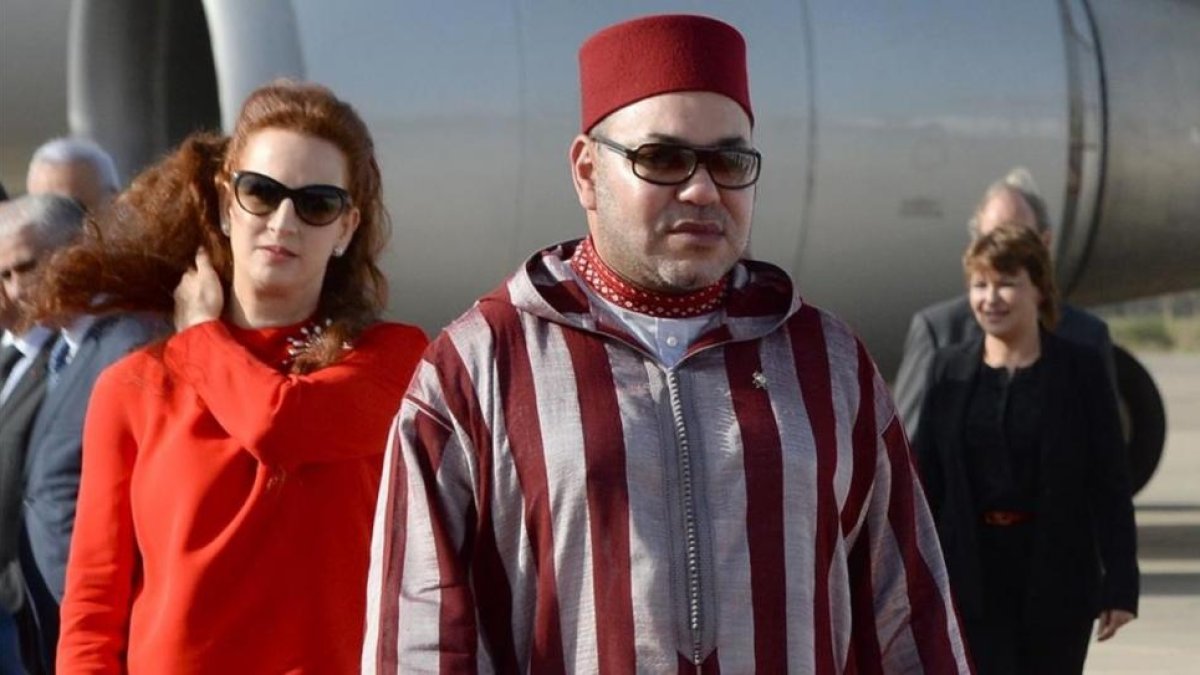 El rey Mohamed VI y su esposa, la princesa Lalla Salma.