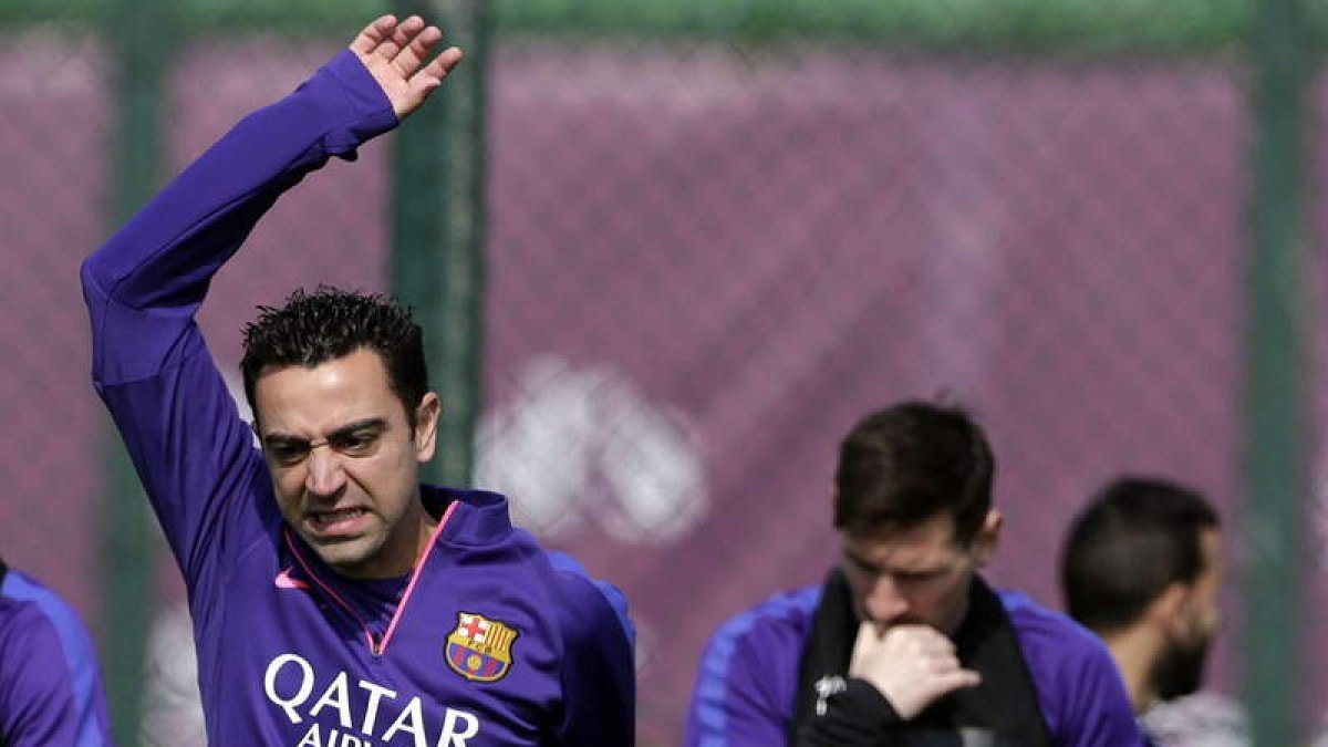 Xavi, si juega esta tarde, cumplirá 750 partidos con la elástica azulgrana.
