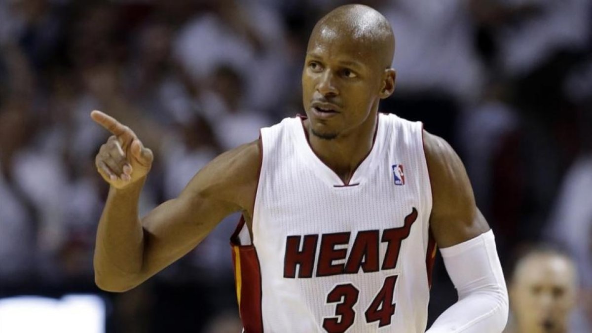 Ray Allen, con la camiseta de los Miami Heat.
