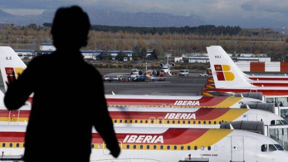 Huelga de pilotos de Iberia el pasado 18 de diciembre.