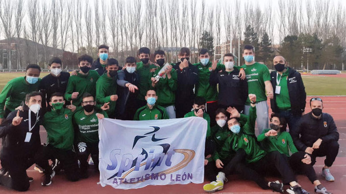 ULE Sprint León fue protagonista en el Autonómico de atletismo de clubes sub-20 y sub-16 sumando dos medallas. DL