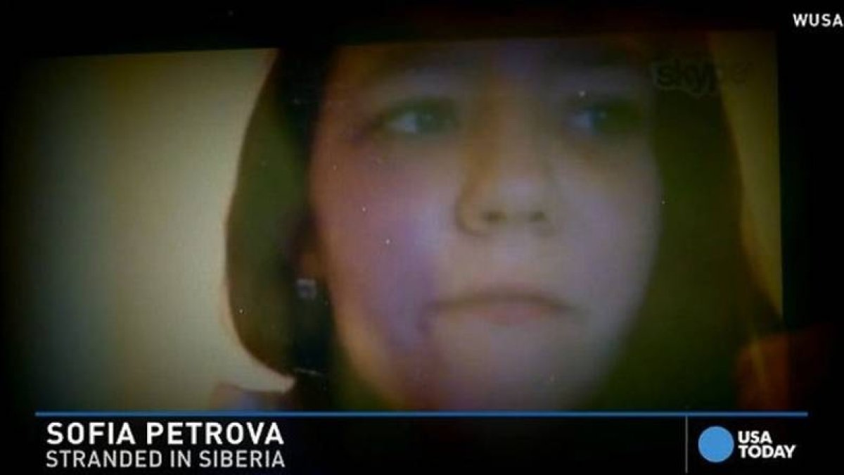 La joven Sofia Petrova, en una imagen del vídeo de 'USA Today'.